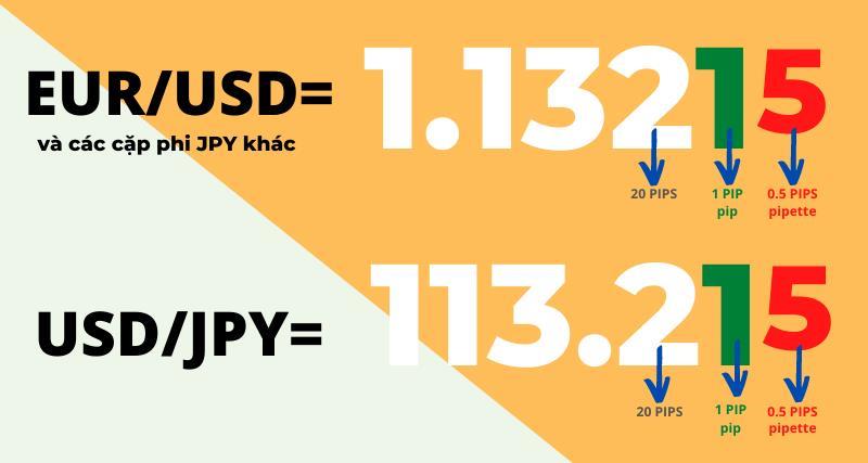 Pips và point trong cặp USDJPY